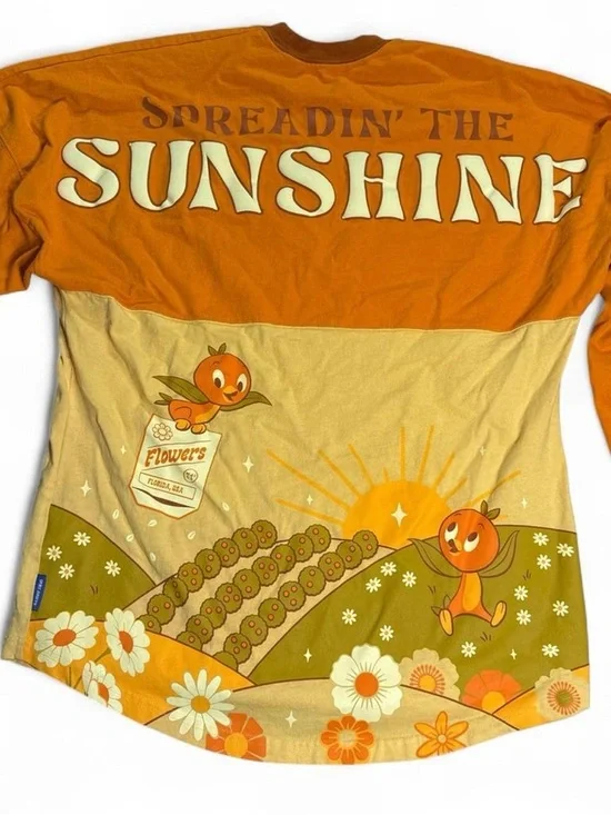 Disney Orange & Cream 'Spreadin' The Sunshine' Retro Graphic Long Sleeve - Picture 1 of 7